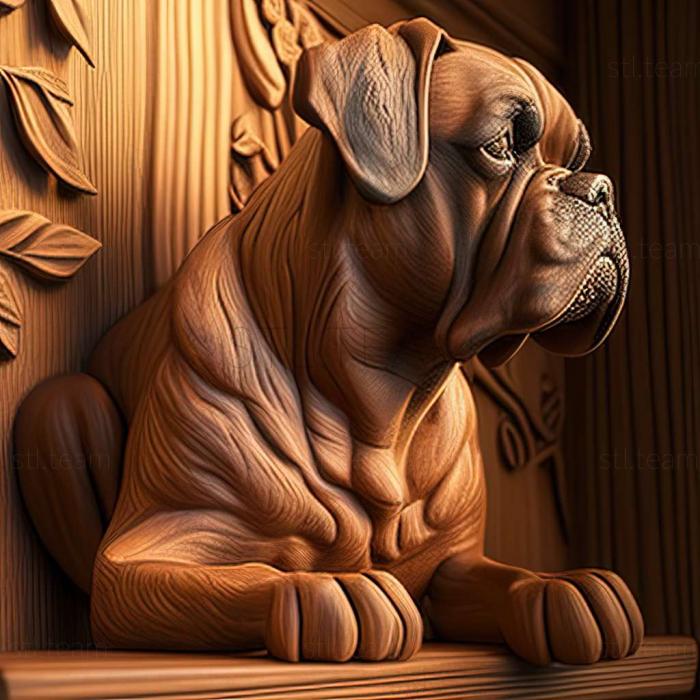 3D model German boxer dog (STL)
